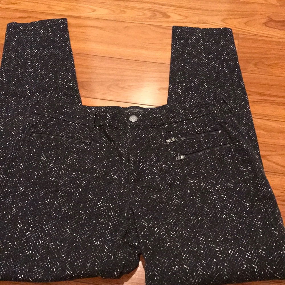 Banana Republic Black and white jeans